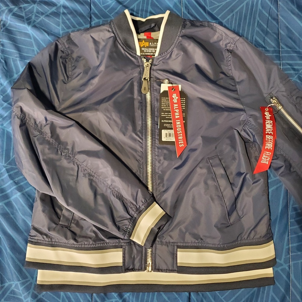 Alpha Industries L-2B Varsity Cropped Flight Jacket Women Size M NEW